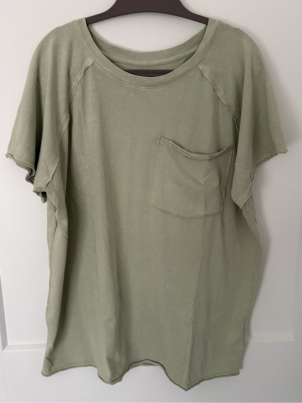 Vintage Canvas Short Sleeve Pocket Tee - Sage Green - Size M